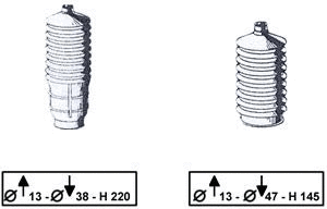 Bellow Kit, steering (JBE193)