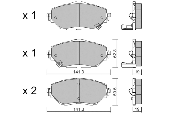 Brake Pad Set, disc brake (BPTO-1027)