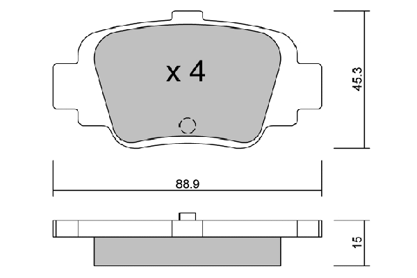 Brake Pad Set, disc brake (BPNI-2903)