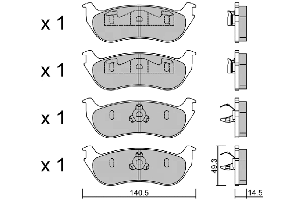 Brake Pad Set, disc brake (BPFO-2003)