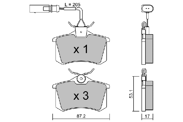 Brake Pad Set, disc brake (BPVW-2901)