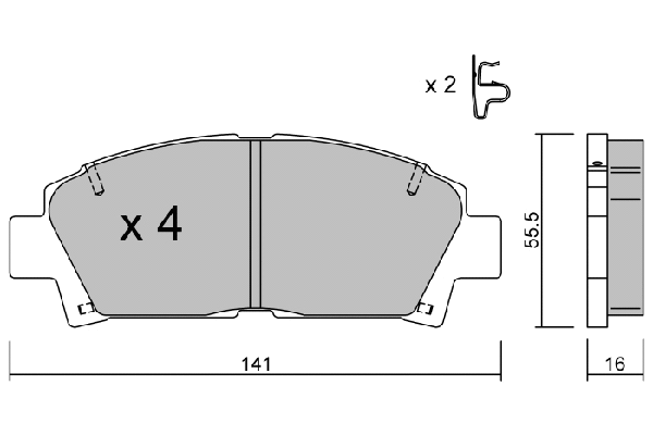 Brake Pad Set, disc brake (BPTO-1922)
