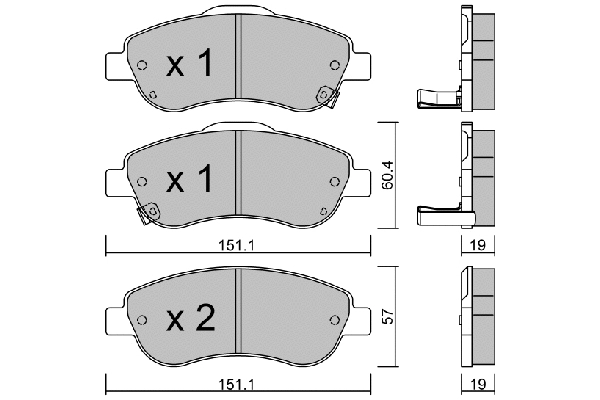Brake Pad Set, disc brake (BPHO-1005)