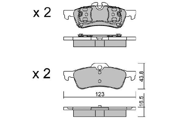 Brake Pad Set, disc brake (BPMB-2001)