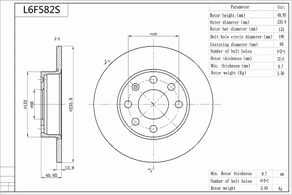 Brake Disc (L6F582S)