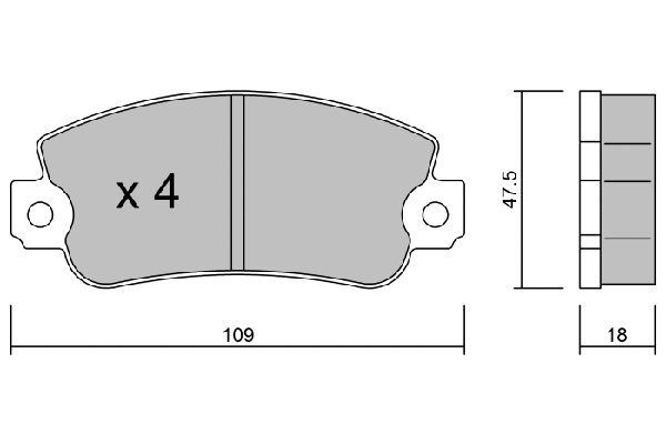 Brake Pad Set, disc brake (BPFI-1041)