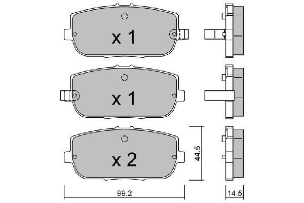 Brake Pad Set, disc brake (BPMZ-2003)