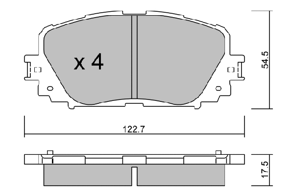 Brake Pad Set, disc brake (BPTO-1005)