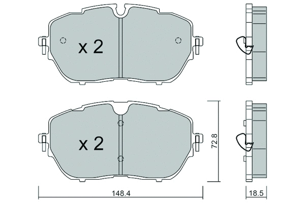 Brake Pad Set, disc brake (BPPE-1025)