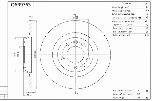Brake Disc (Q6R976S)
