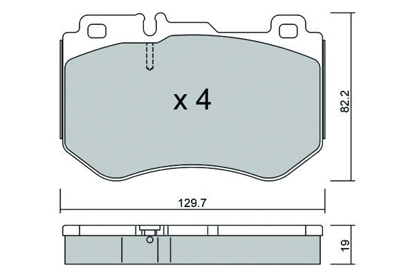 Brake Pad Set, disc brake (BPMB-1022)