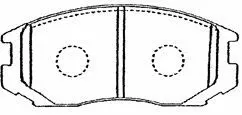 Brake Pad Set, disc brake (D1N014)