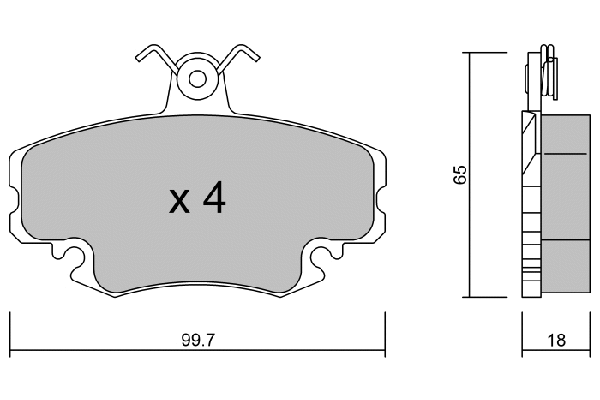 Brake Pad Set, disc brake (BPRE-1015)