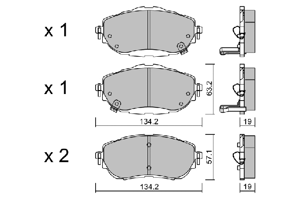 Brake Pad Set, disc brake (BPTO-1020)