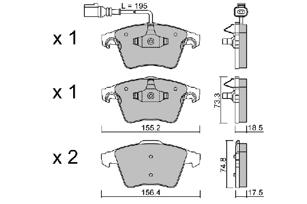 Brake Pad Set, disc brake (BPVW-1004)