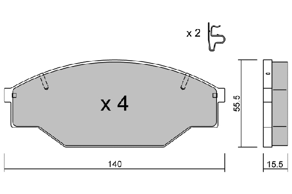 Brake Pad Set, disc brake (BPTO-1915)