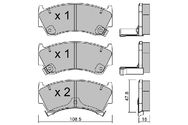 Brake Pad Set, disc brake (BPNI-1916)