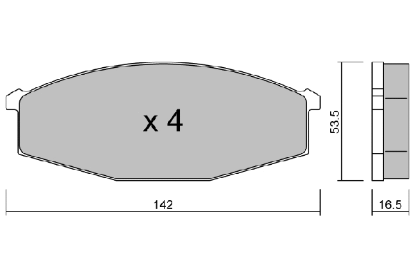 Brake Pad Set, disc brake (BPNI-1917)