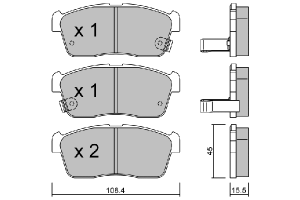 Brake Pad Set, disc brake (BPSZ-1901)