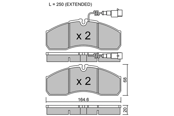 Brake Pad Set, disc brake (BPNI-1016)