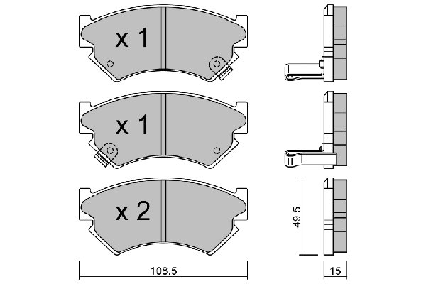 Brake Pad Set, disc brake (BPSB-1900)