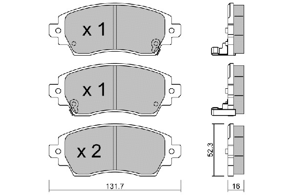 Brake Pad Set, disc brake (BPTO-1929)