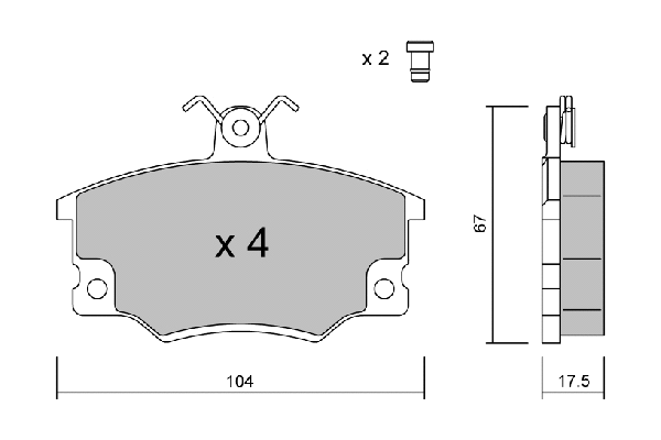 Brake Pad Set, disc brake (BPFI-1038)