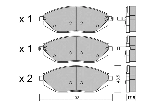 Brake Pad Set, disc brake (BPDO-1004)