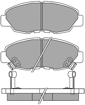 Brake Pad Set, disc brake (ASN-2064)