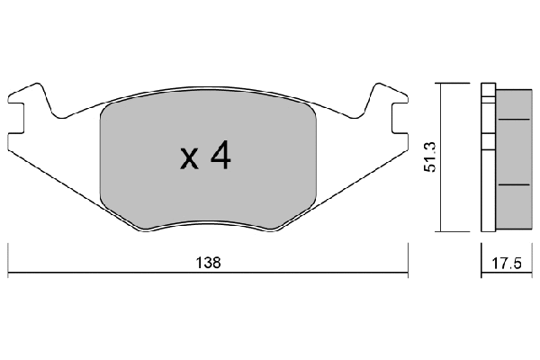 Brake Pad Set, disc brake (BPVW-1900)