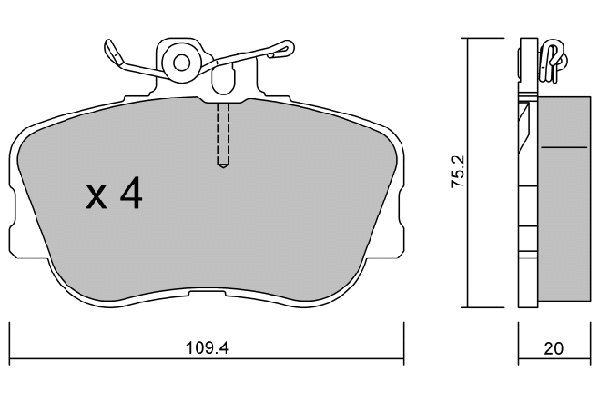 Brake Pad Set, disc brake (BPMB-1009)