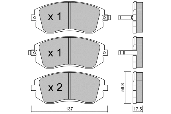 Brake Pad Set, disc brake (BPSB-1000)