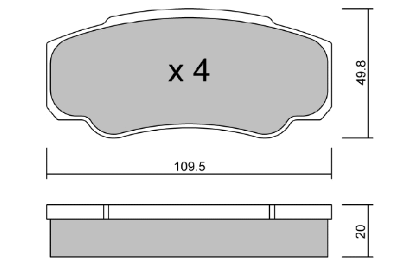 Brake Pad Set, disc brake (BPPE-2004)