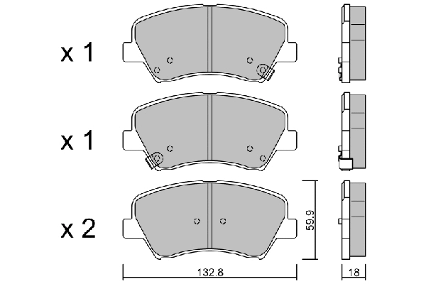 Brake Pad Set, disc brake (BPHY-1006)