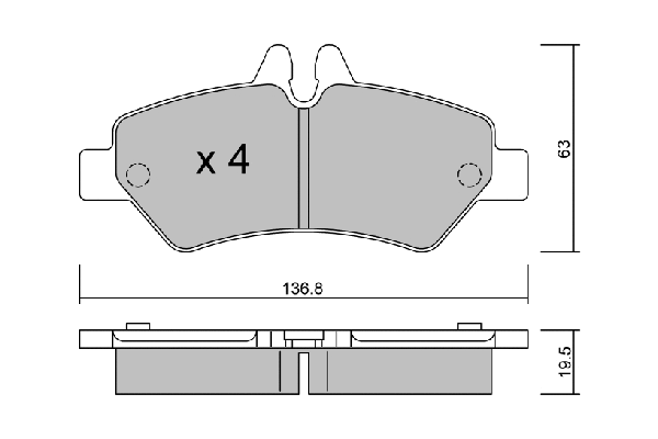 Brake Pad Set, disc brake (BPVW-2001)