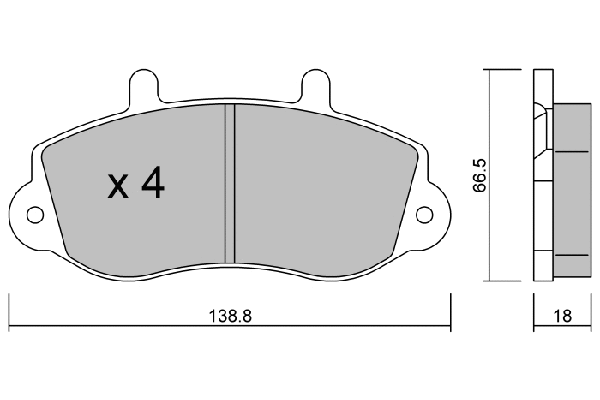 Brake Pad Set, disc brake (BPRE-1020)