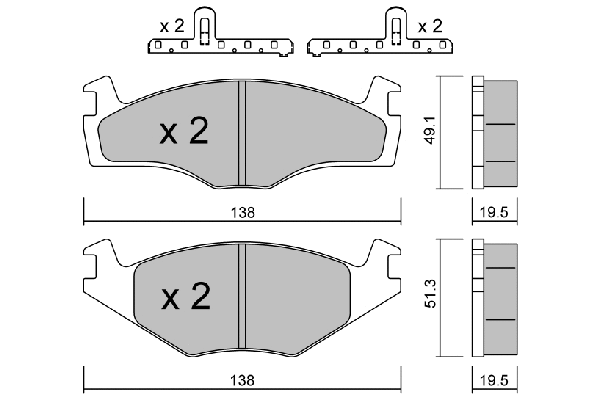 Brake Pad Set, disc brake (BPVW-1007)