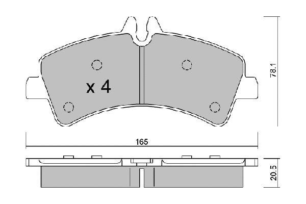 Brake Pad Set, disc brake (BPVW-2005)