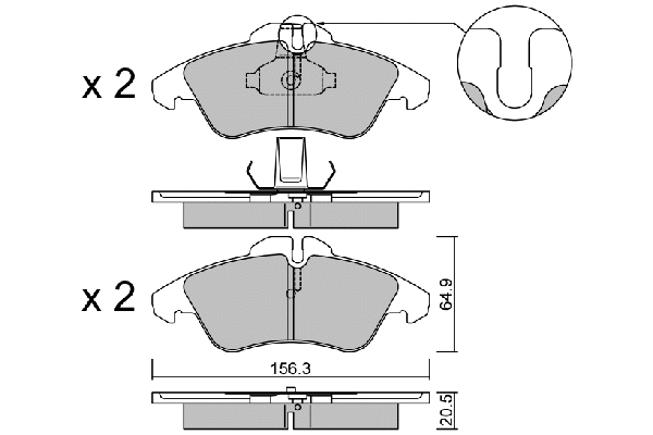 Brake Pad Set, disc brake (BPMB-1013)