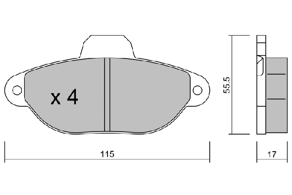 Brake Pad Set, disc brake (BPFI-1006)