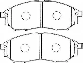 Brake Pad Set, disc brake (B1N036)