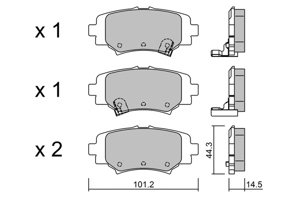 Brake Pad Set, disc brake (BPMZ-2006)