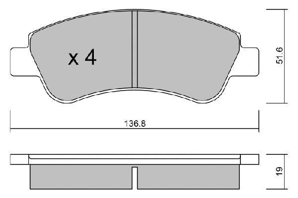 Brake Pad Set, disc brake (BPPE-1005)
