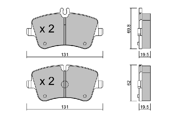 Brake Pad Set, disc brake (BPMB-1007)
