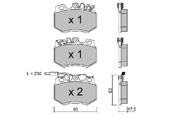 Brake Pad Set, disc brake (BPPE-1020)