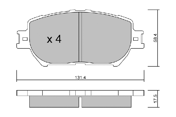 Brake Pad Set, disc brake (BPTO-1023)