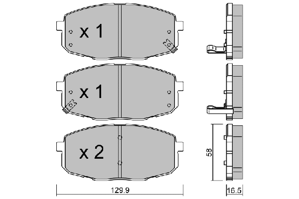 Brake Pad Set, disc brake (BPHY-1003)