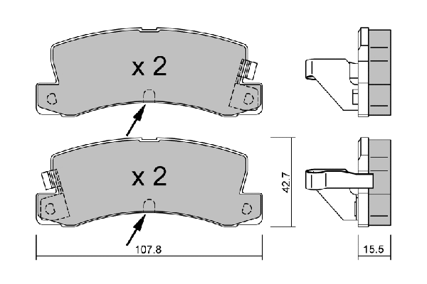 Brake Pad Set, disc brake (BPTO-2907)