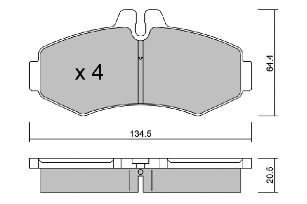 Brake Pad Set, disc brake (BPMB-1011)