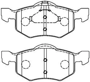 Brake Pad Set, disc brake (E1N066)